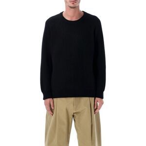 CORRIDOR Men's Raglan Sleeve Ribbed Knit Sweater Men BLACK Sweaters & Cardigans